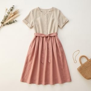 Linen Aesthetic Dress