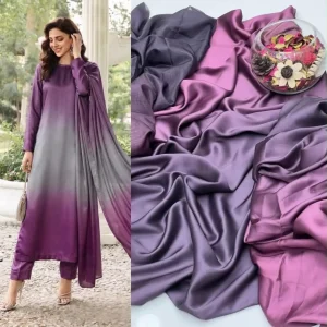 Ombre Silk Purple & Slate Grey 3-Piece Suit
